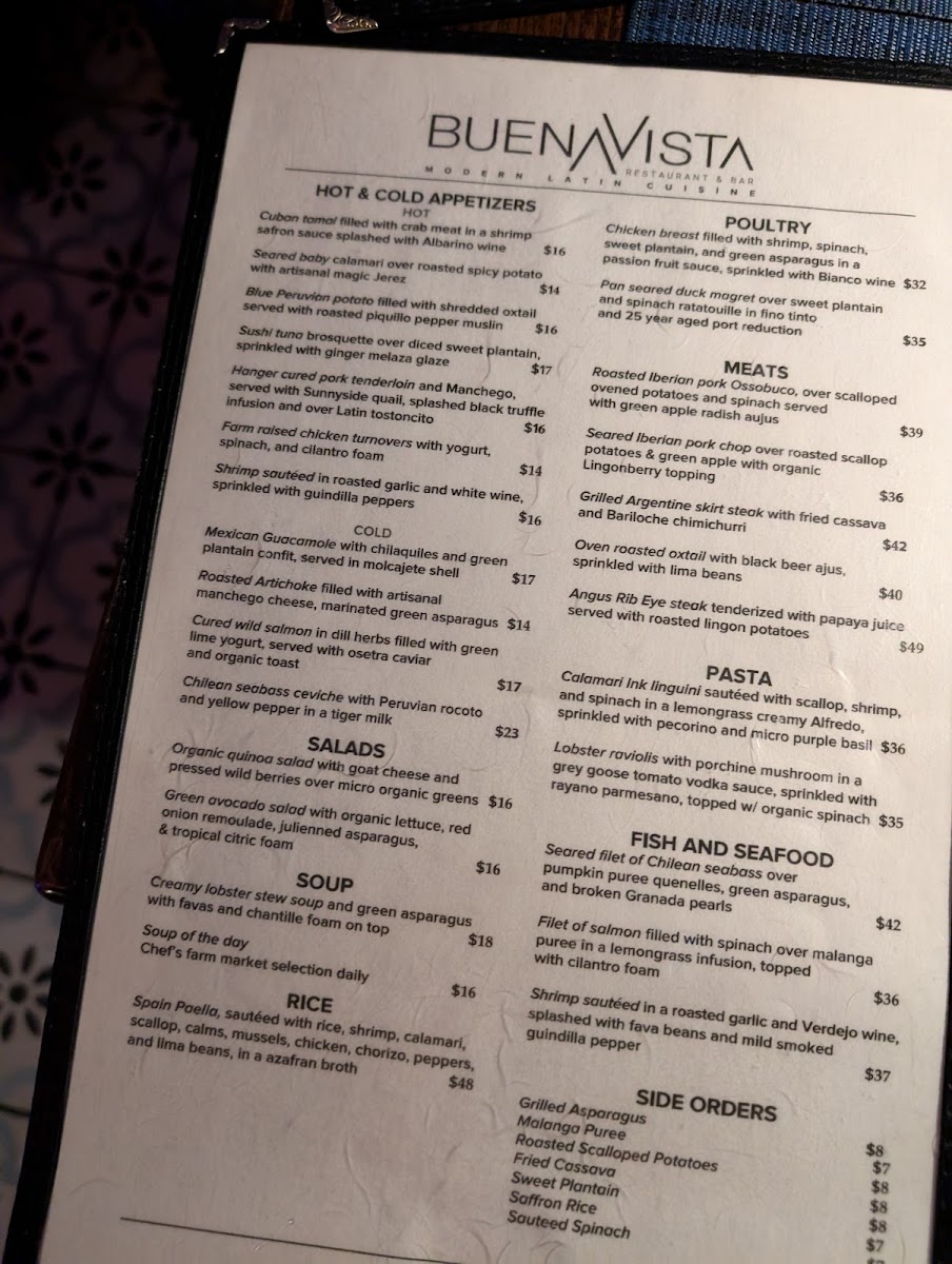 Menu Buena Vista Restaurant & Bar-10
